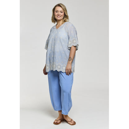 Gozzip Woman GLillian Blouse Blouse Blue/Off-White Strip