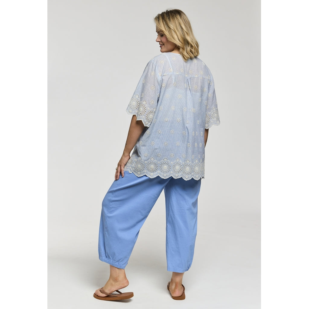 Gozzip Woman GLillian Blouse Blouse Blue/Off-White Strip