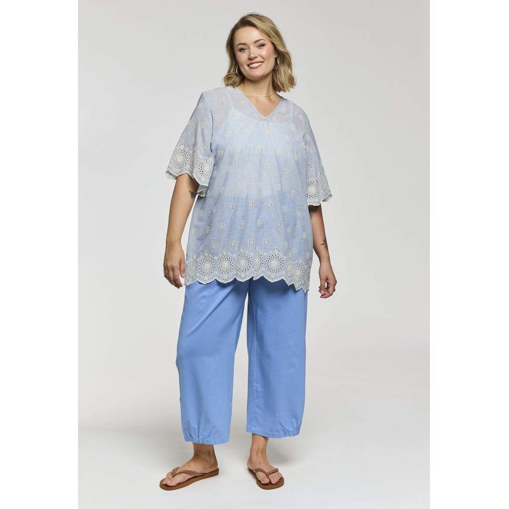 Gozzip Woman GLillian Blouse Blouse Blue/Off-White Strip