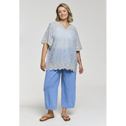 Gozzip Woman GLillian Blouse Blouse Blue/Off-White Strip