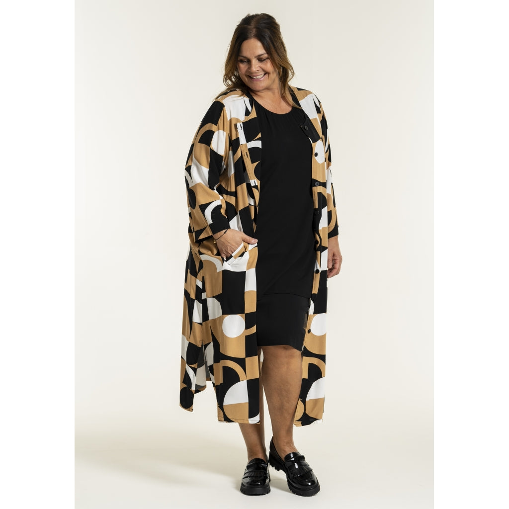 Gozzip Woman GLinette Long Cardigan Dress Long Cardigan Graphic print