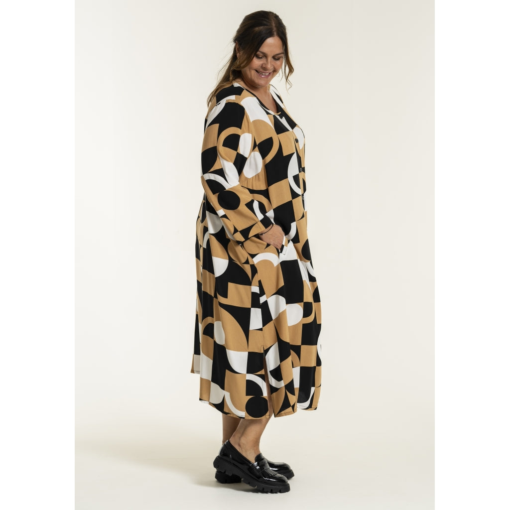 Gozzip Woman GLinette Long Cardigan Dress Long Cardigan Graphic print