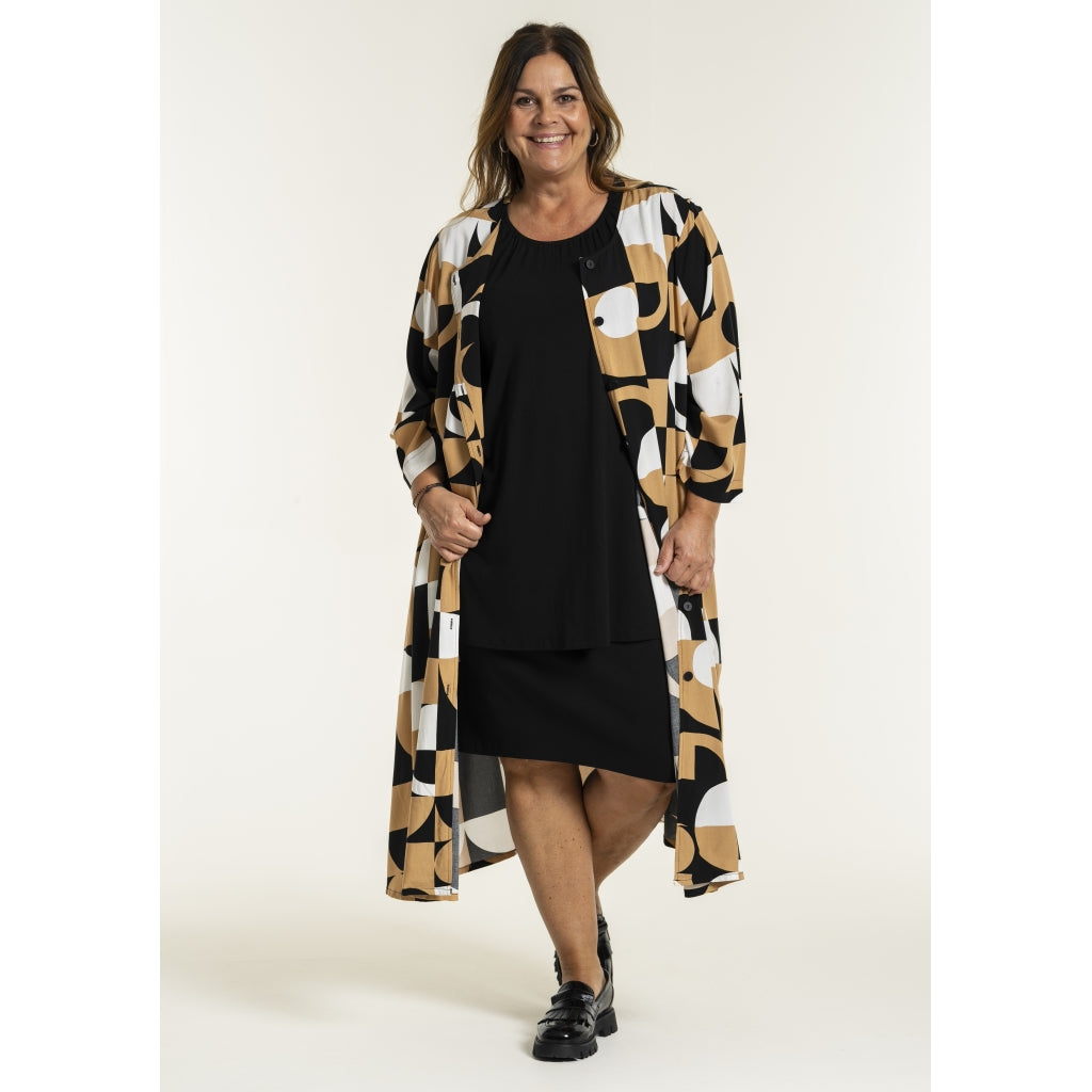 Gozzip Woman GLinette Long Cardigan Dress Long Cardigan Graphic print