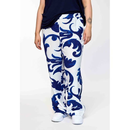 Gozzip Woman GLovise Pants Pants Offwhite-Blue
