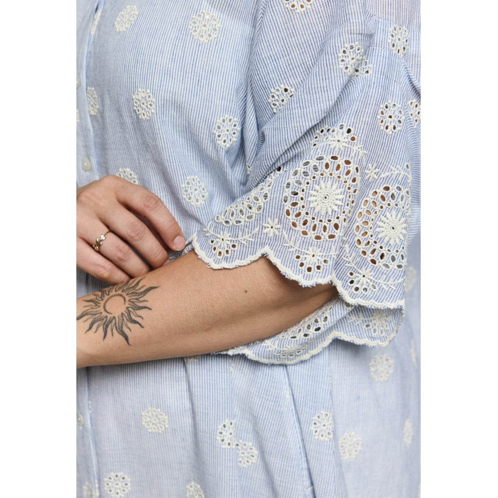 Gozzip Woman GLucia Dress Dress Blue/Off-White Strip