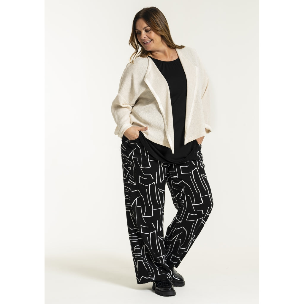 Gozzip Woman GMargrethe Loose Pants Loose Pant Black/White