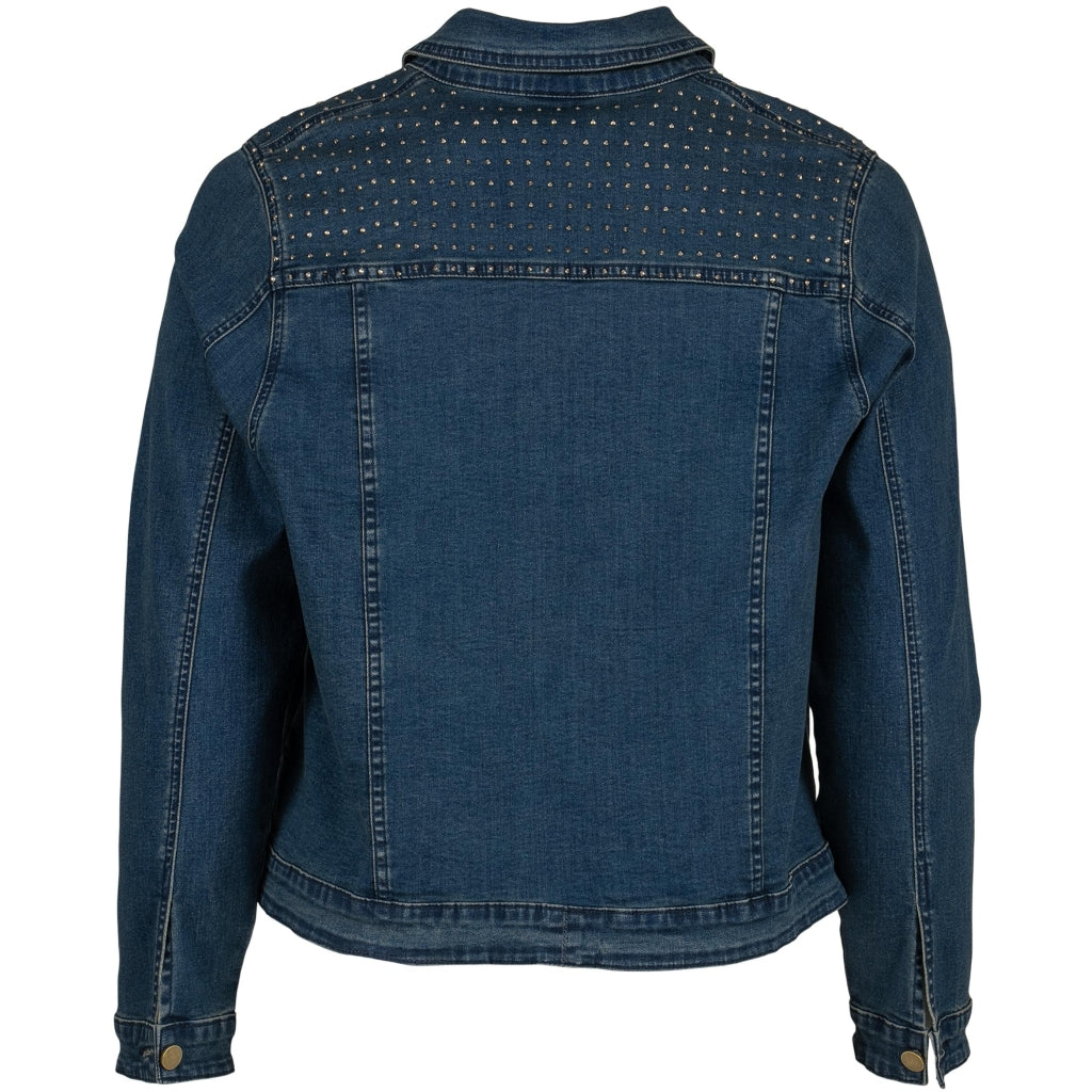 Gozzip Woman GMaya Denim Jacket with stone Jacket Dark blue denim