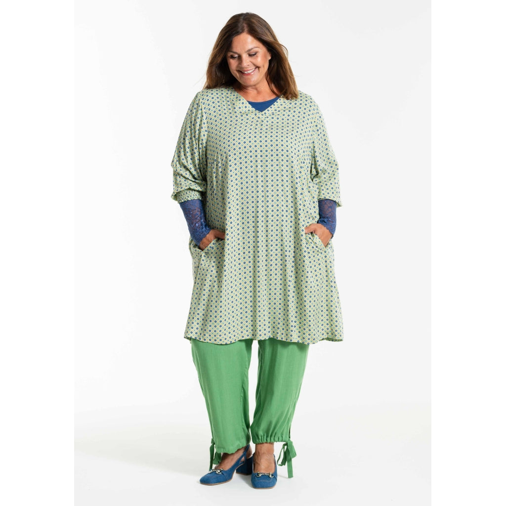 Gozzip Woman GMeta Tunic Tunic Lime Print