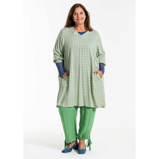 Gozzip Woman GMeta Tunic Tunic Lime Print