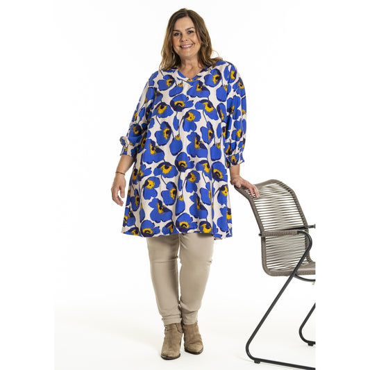 Gozzip Woman GMeta Tunic Tunic Blue print