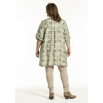 Gozzip Woman GMeta Tunic Tunic Green Print