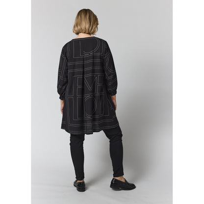 Gozzip Woman GMeta Tunic Tunic Black with white
