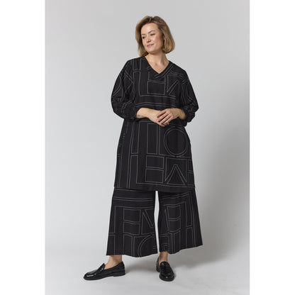 Gozzip Woman GMeta Tunic Tunic Black with white