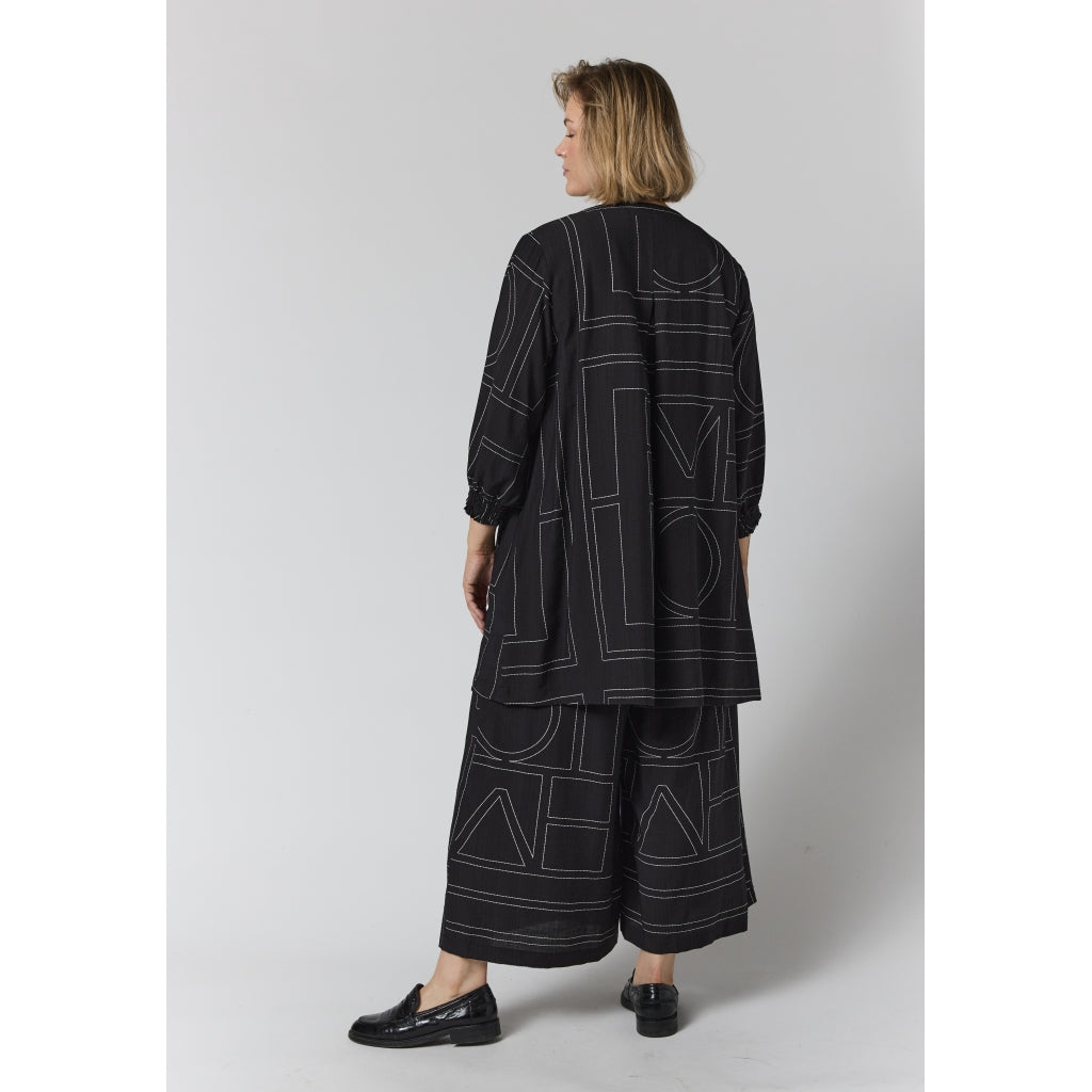 Gozzip Woman GMeta Tunic Tunic Black with white