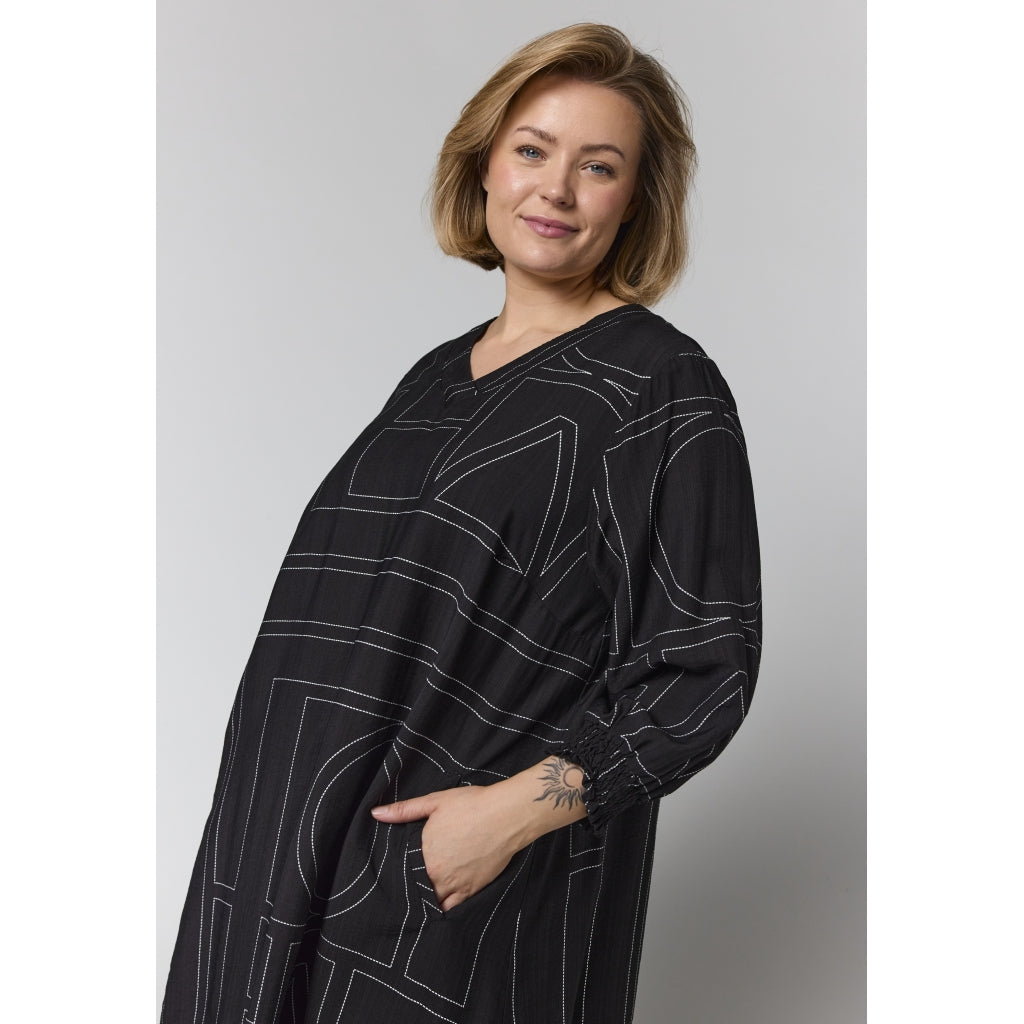 Gozzip Woman GMeta Tunic Tunic Black with white