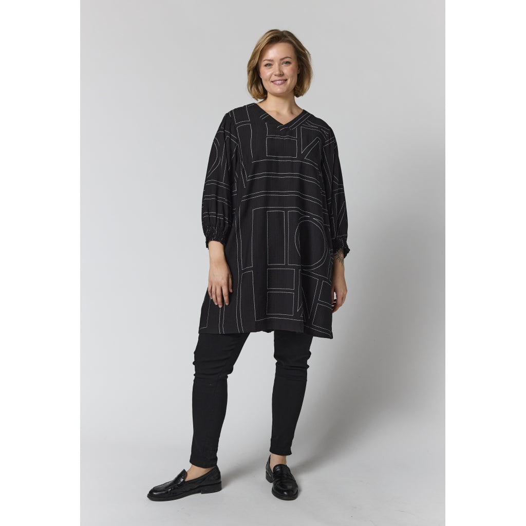 Gozzip Woman GMeta Tunic Tunic Black with white
