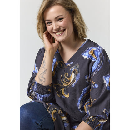 Gozzip Woman GMeta Tunic Tunic Blue print