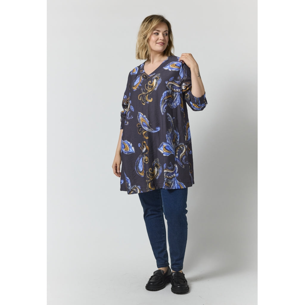 Gozzip Woman GMeta Tunic Tunic Blue print