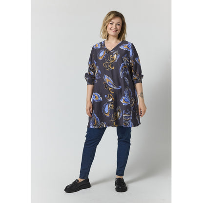 Gozzip Woman GMeta Tunic Tunic Blue print