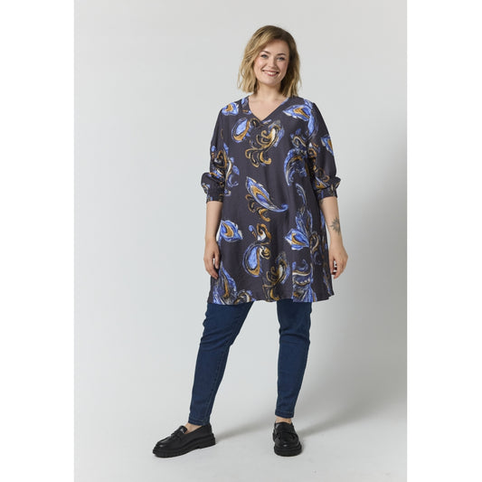 Gozzip Woman GMeta Tunic Tunic Blue print