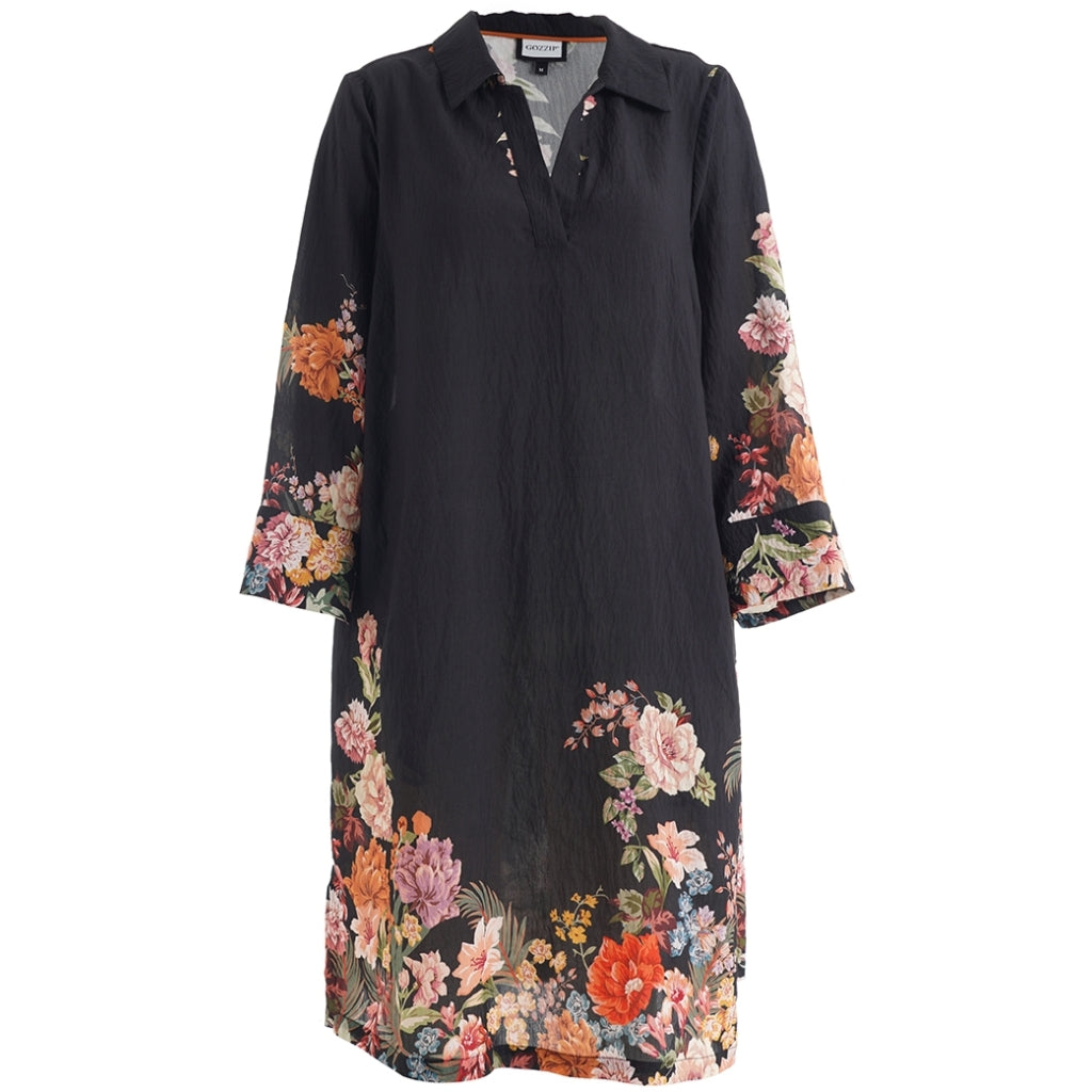 Gozzip Woman GMichelle Tunic Tunic Black with rose fall board