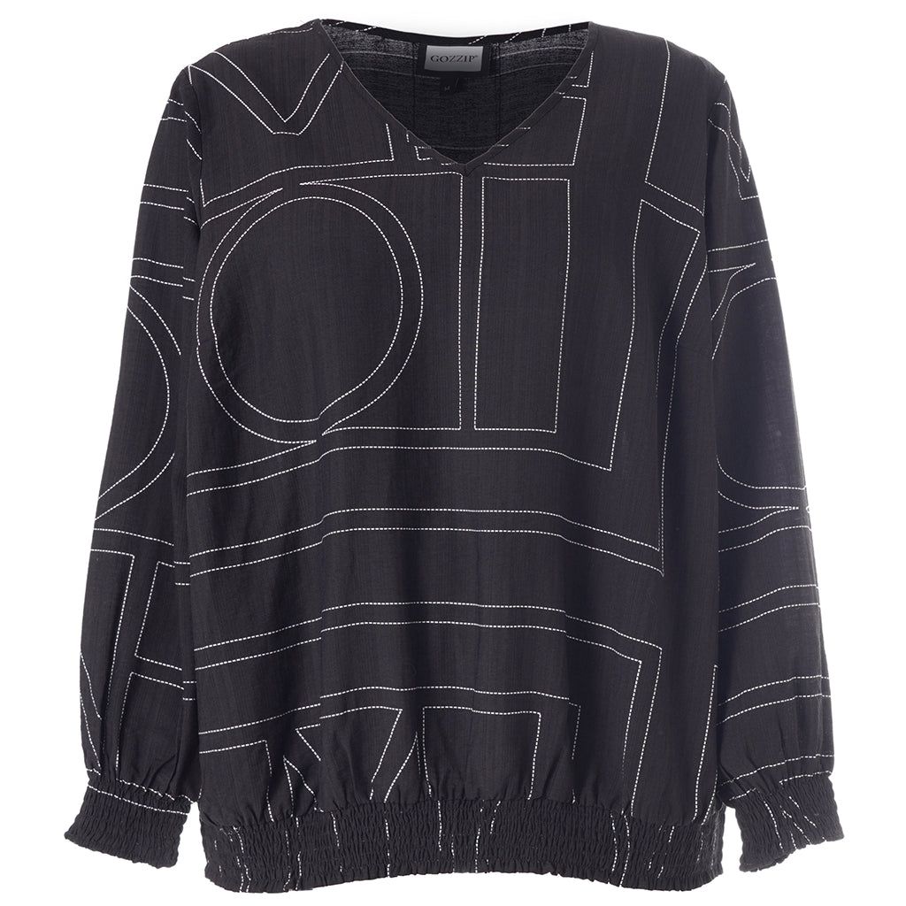 Gozzip Woman GMirabelle Blouse Blouse Black with white