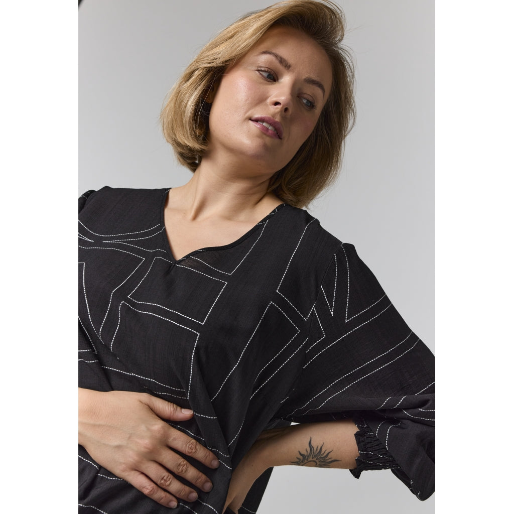 Gozzip Woman GMirabelle Blouse Blouse Black with white