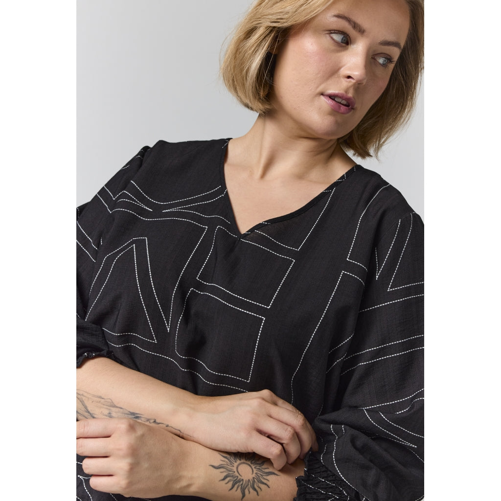 Gozzip Woman GMirabelle Blouse Blouse Black with white