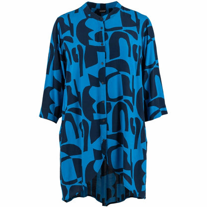 Gozzip Woman GMonna Shirt Tunic Shirt Tunic Indigo Print