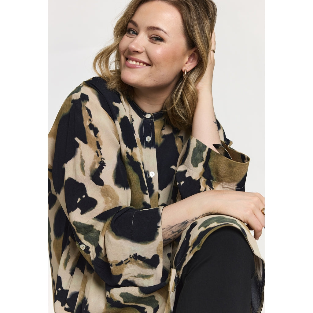 Gozzip Woman GMonna Shirt Tunic Shirt Tunic Beige/Black