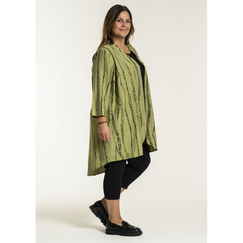 Gozzip Woman GMonna Shirt Tunic v-neck Shirt Tunic Moss/Black