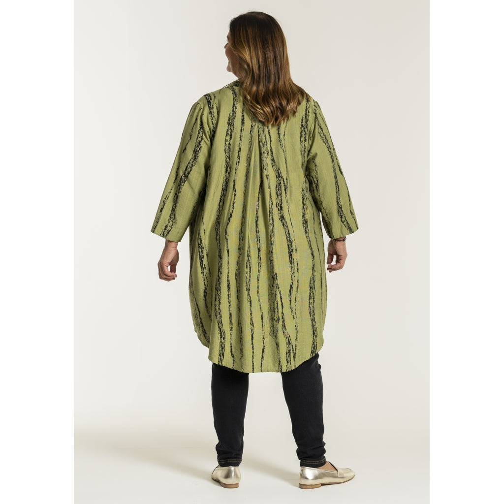 Gozzip Woman GMonna Shirt Tunic v-neck Shirt Tunic Moss/Black