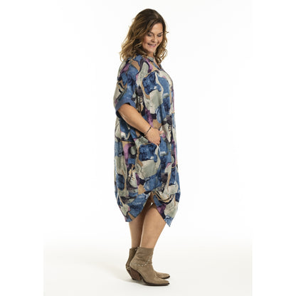 Gozzip Woman GMuna Dress Dress Blue print