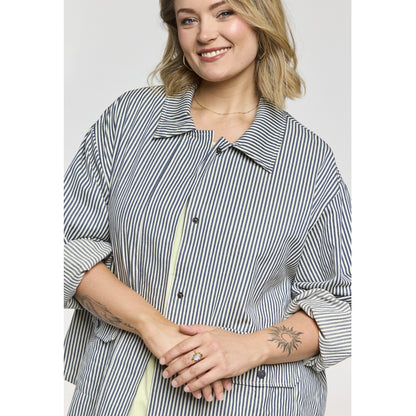 Gozzip Woman GPernille Jacket Jacket Blue/White stripe
