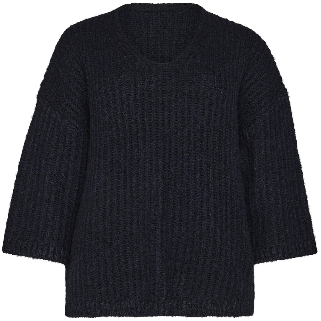 Gozzip Woman GRakel Knit Blouse Blouse Navy