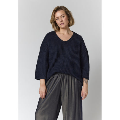 Gozzip Woman GRakel Knit Blouse Blouse Navy