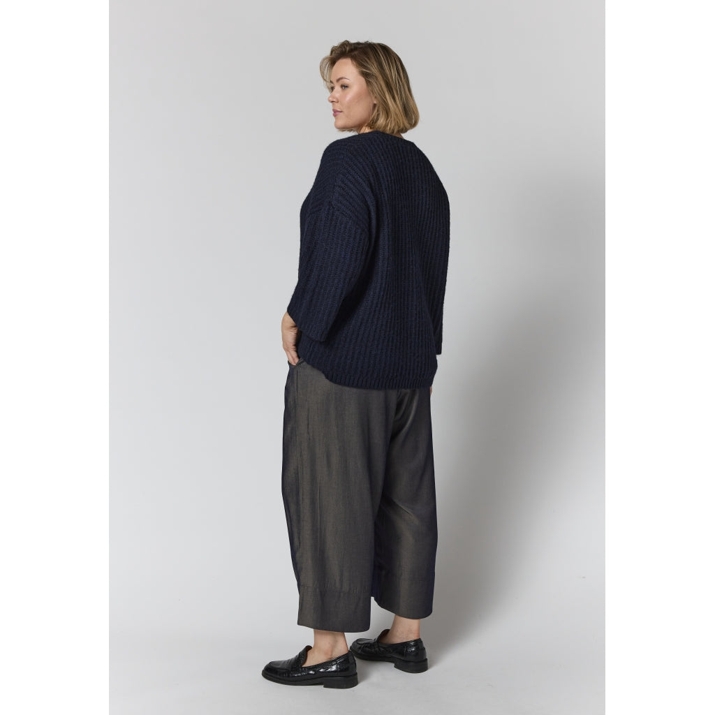 Gozzip Woman GRakel Knit Blouse Blouse Navy