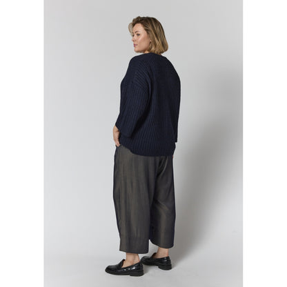 Gozzip Woman GRakel Knit Blouse Blouse Navy