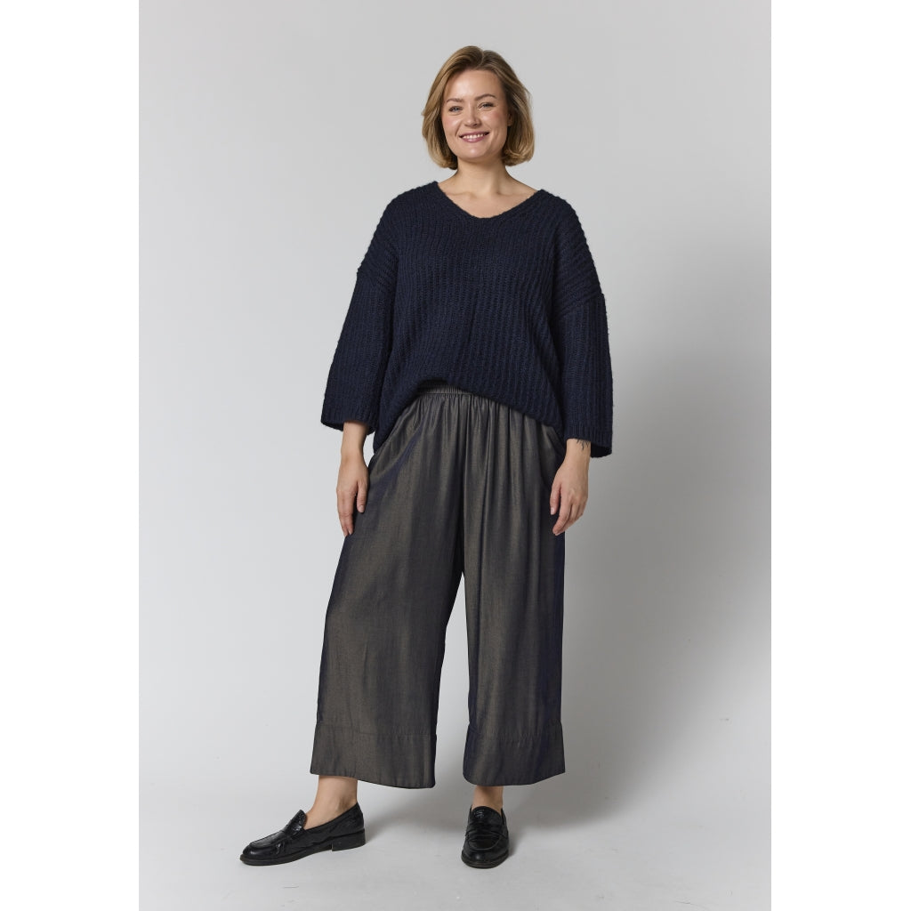 Gozzip Woman GRakel Knit Blouse Blouse Navy