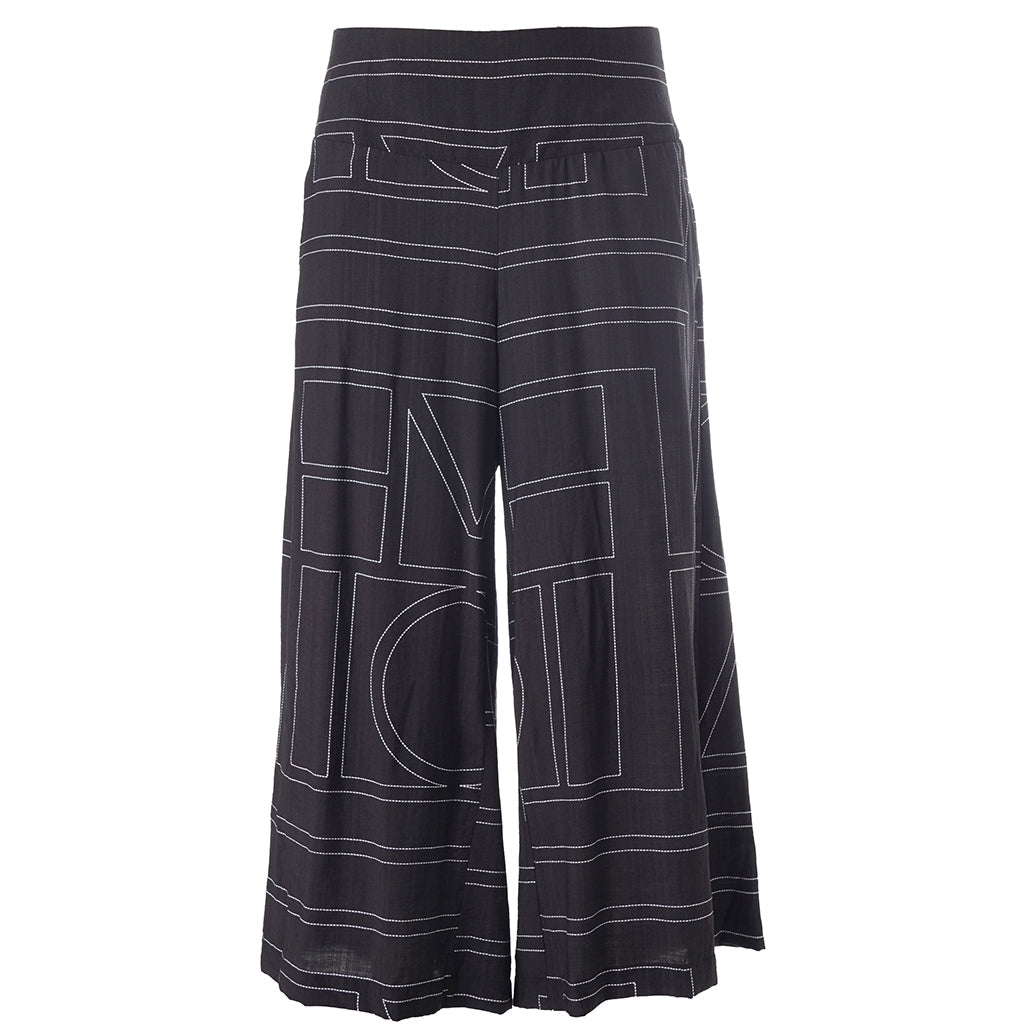 Gozzip Woman GRuby Pants Pants Black with white