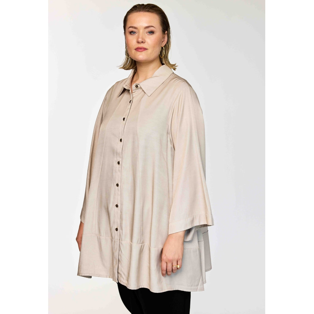 Gozzip Woman GRuna A shaped shirt Shirt Sand