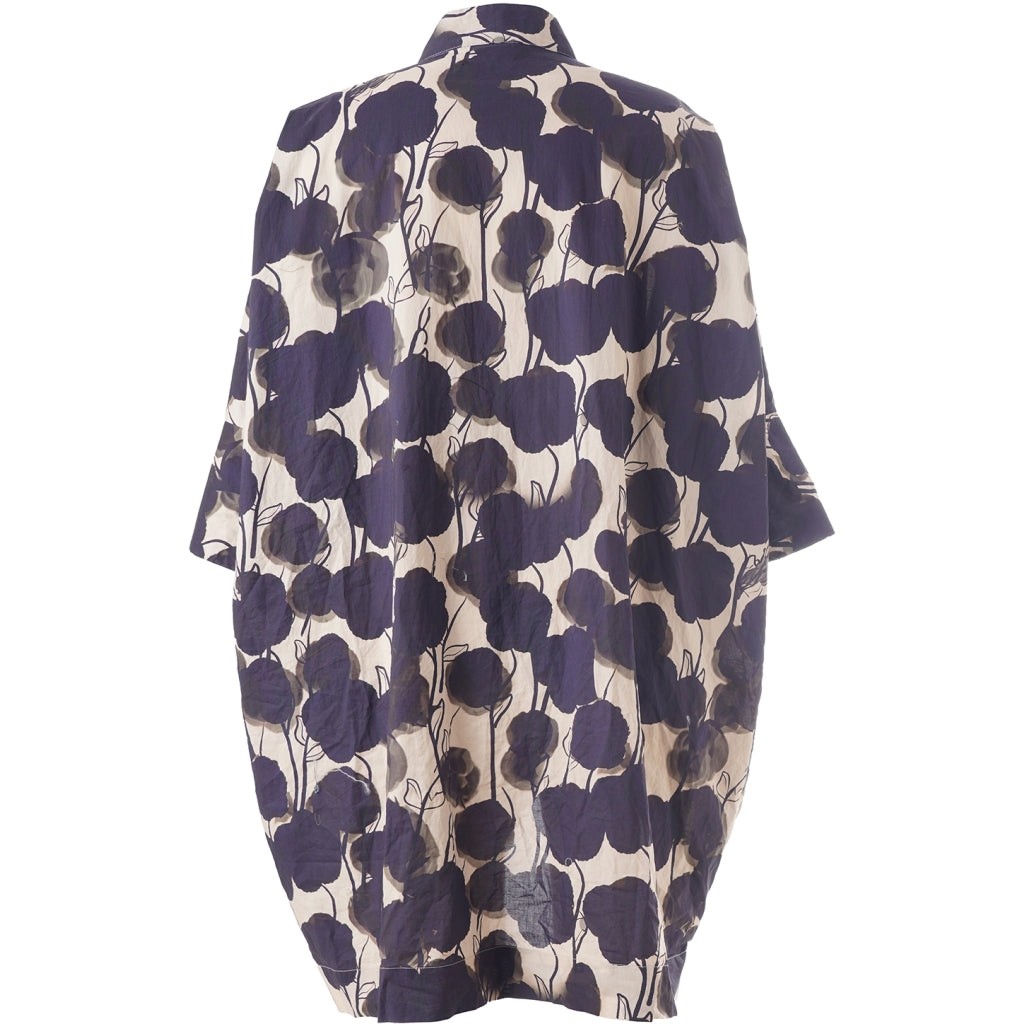 Gozzip Woman GSilje oversized cardigan Cardigan Sand with black flowers