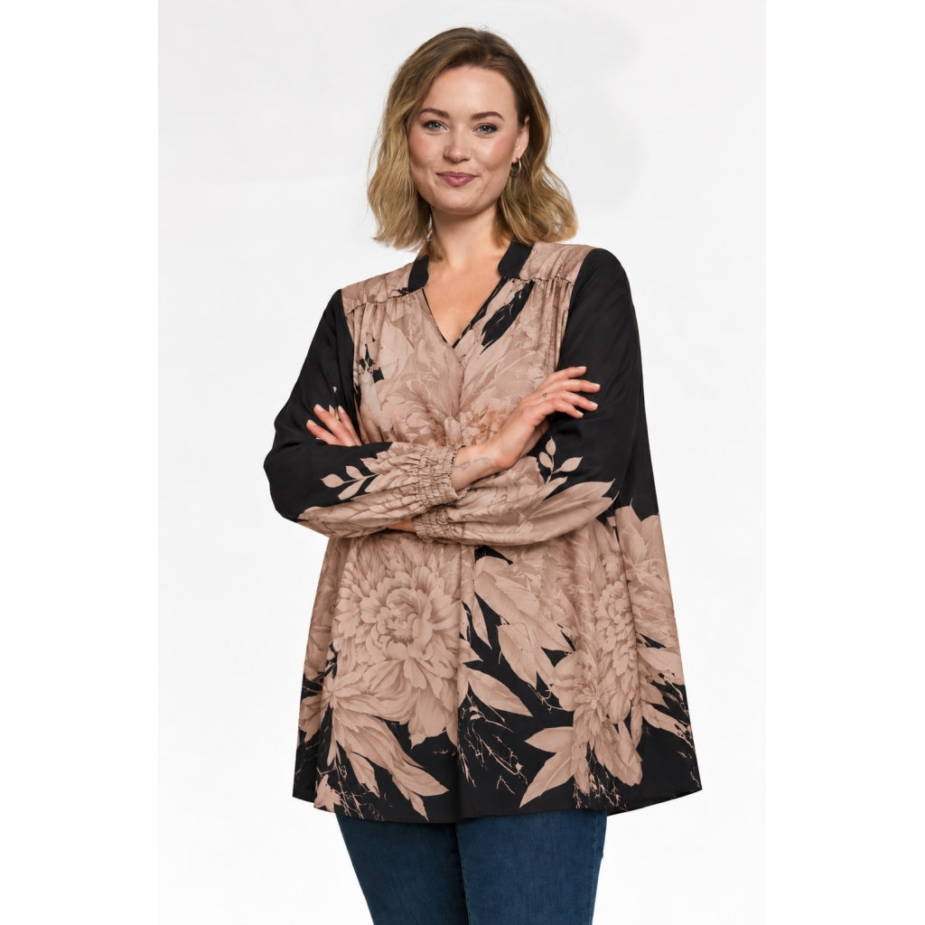 Gozzip Woman GSilke Blouse Blouse Black with sand board