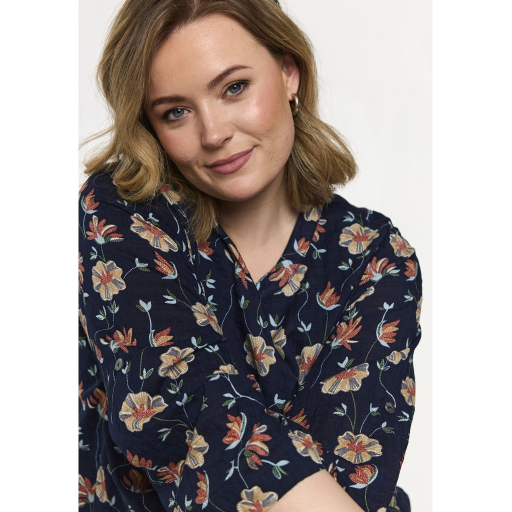 Gozzip Woman GSkuld Tunic Tunic Navy Print