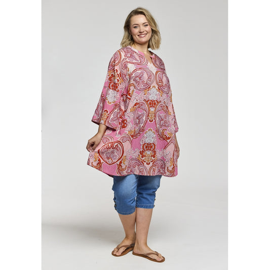 Gozzip Woman GSkuld Tunic Tunic Red mix print