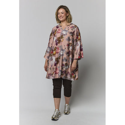 Gozzip Woman GSkuld Tunic Tunic Dusty rose with large flowers