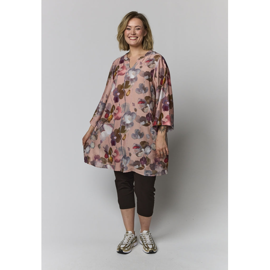 Gozzip Woman GSkuld Tunic Tunic Dusty rose with large flowers