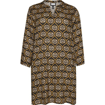 Gozzip Woman GSkuld Tunic Tunic Black with brown and sand pattern