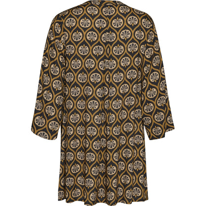 Gozzip Woman GSkuld Tunic Tunic Black with brown and sand pattern