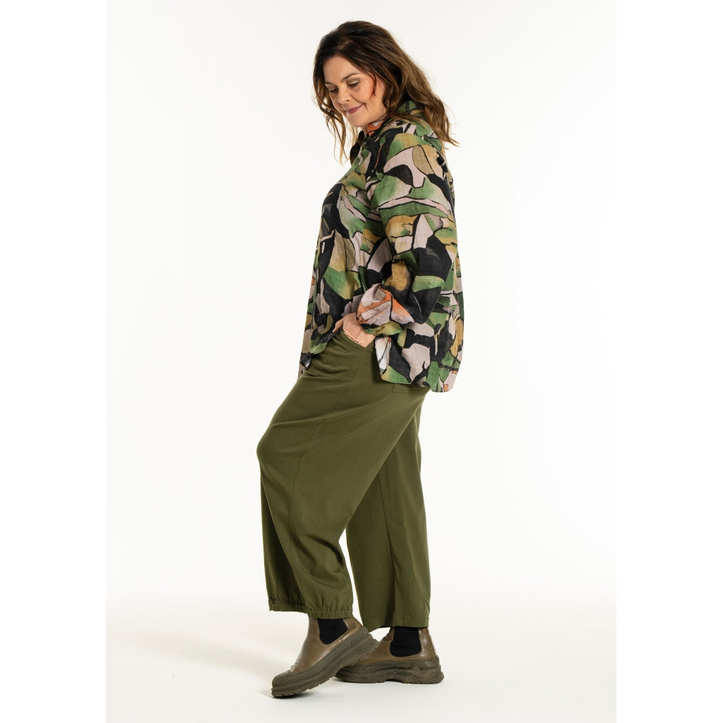 Gozzip Woman GSophia Shirt Blouse Shirt Blouse Green Print